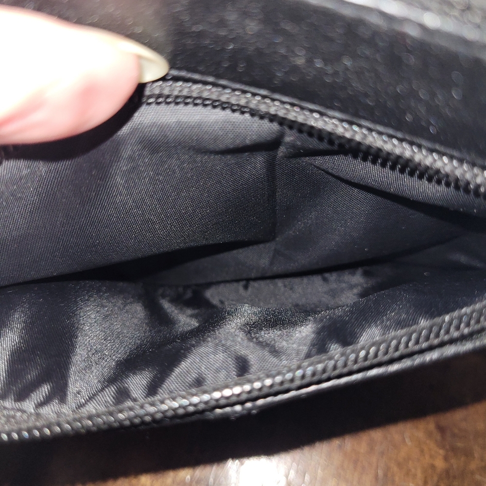 Quenchy London Black Leather Multi-pocket 2 Strap Handbag. - Picture 3 of 13